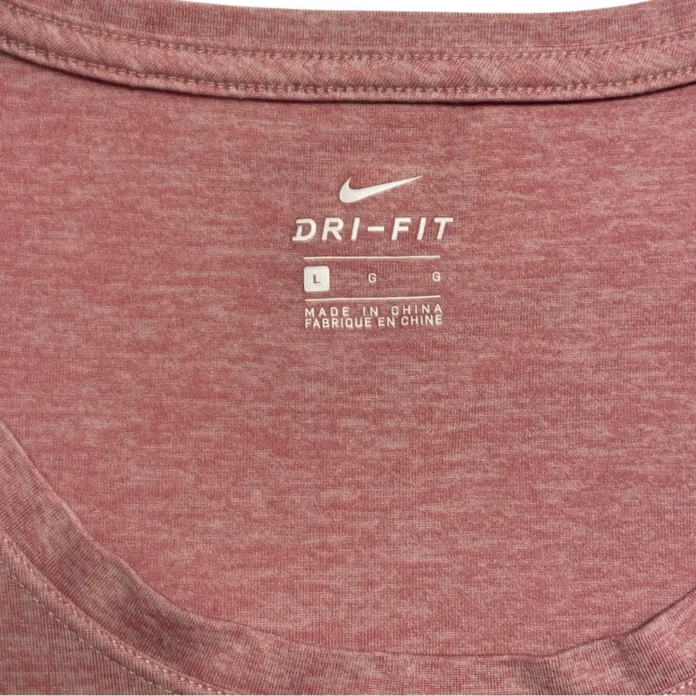 NIKE Dri-FIT Scoop Neck Tee Heathered Mauve | L